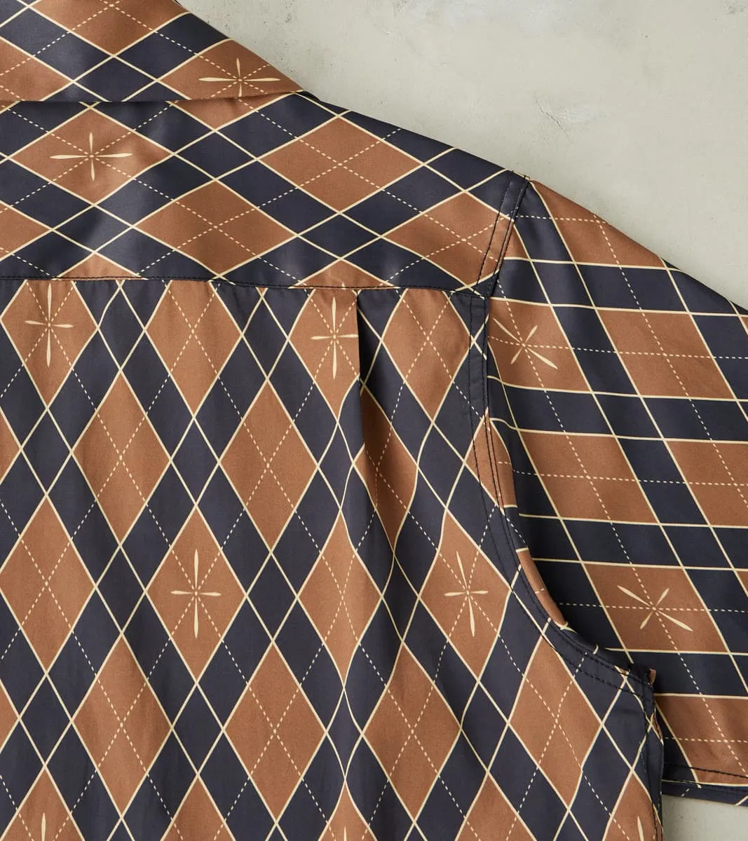 SSA25-01 Narahira Snake Pattern Camp Shirt - Brown sold by Division Road product image thumbnail 4