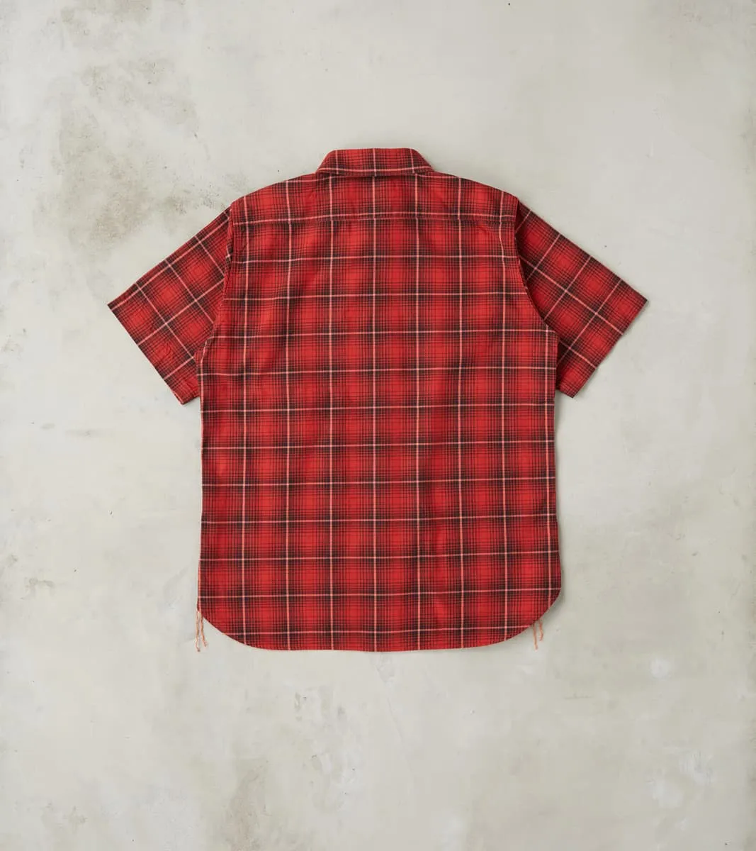 392-RED - Short Sleeved Work Shirt - 5oz Selvedge Red Vintage Check sold by Division Road product image thumbnail 2
