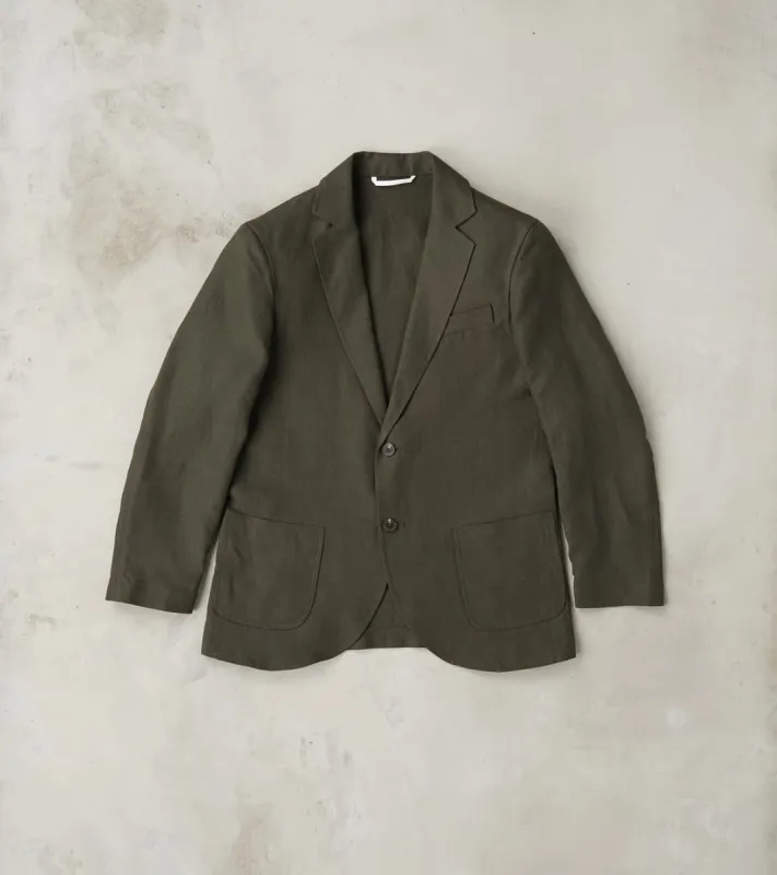 Belgium Washed Linen Essential Jacket - Arabica sold by Division Road