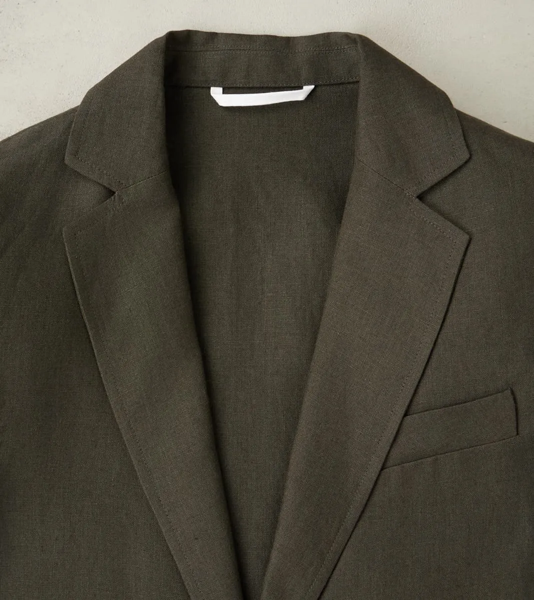 Belgium Washed Linen Essential Jacket - Arabica sold by Division Road product image thumbnail 4