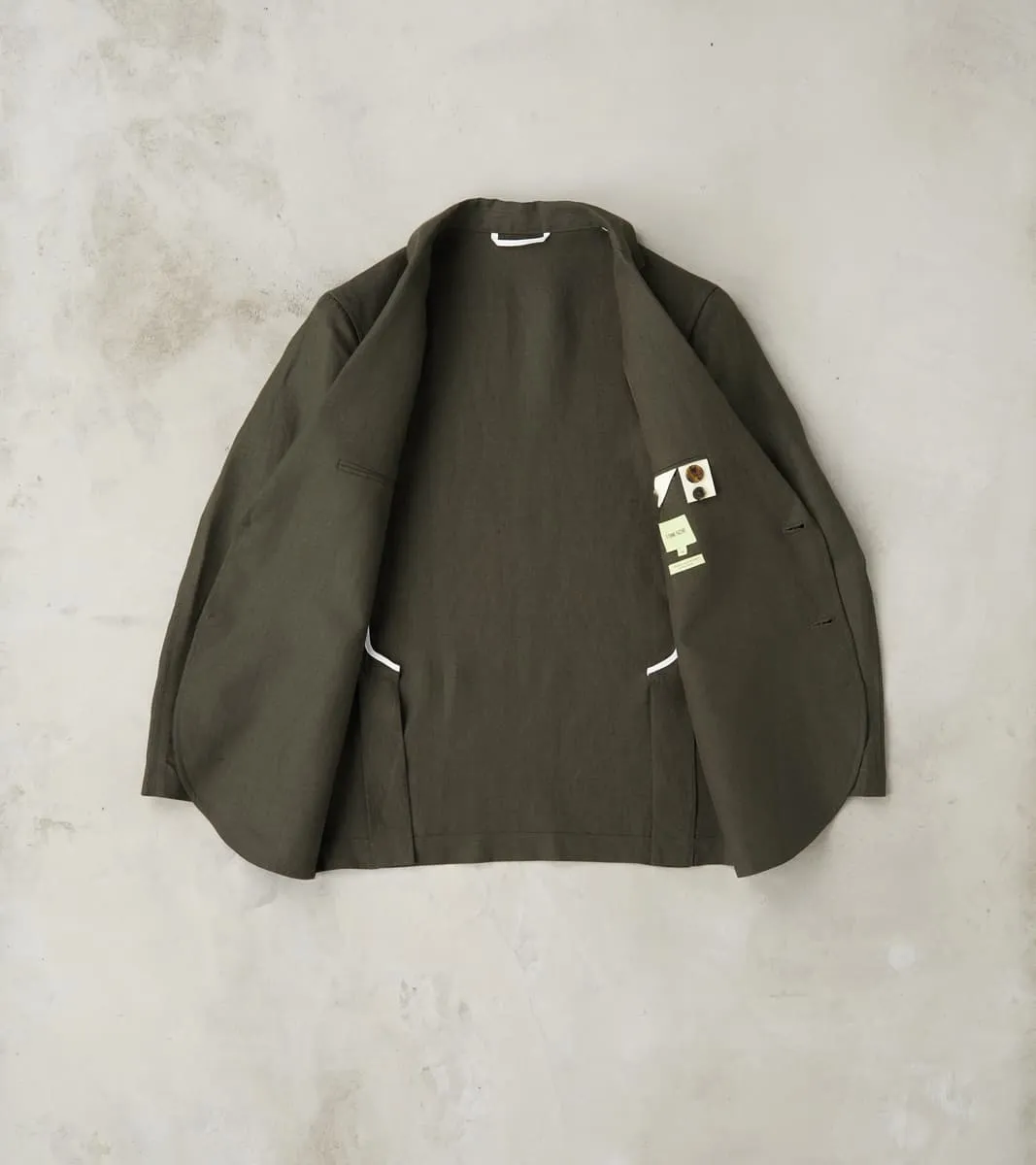 Belgium Washed Linen Essential Jacket - Arabica sold by Division Road product image thumbnail 3