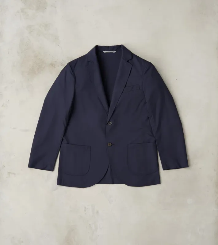 Super 130's Cold Wool Essential Jacket - Navy sold by Division Road