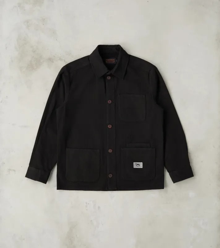 Utility Work Jacket - Charcoal Herringbone Twill sold by Division Road