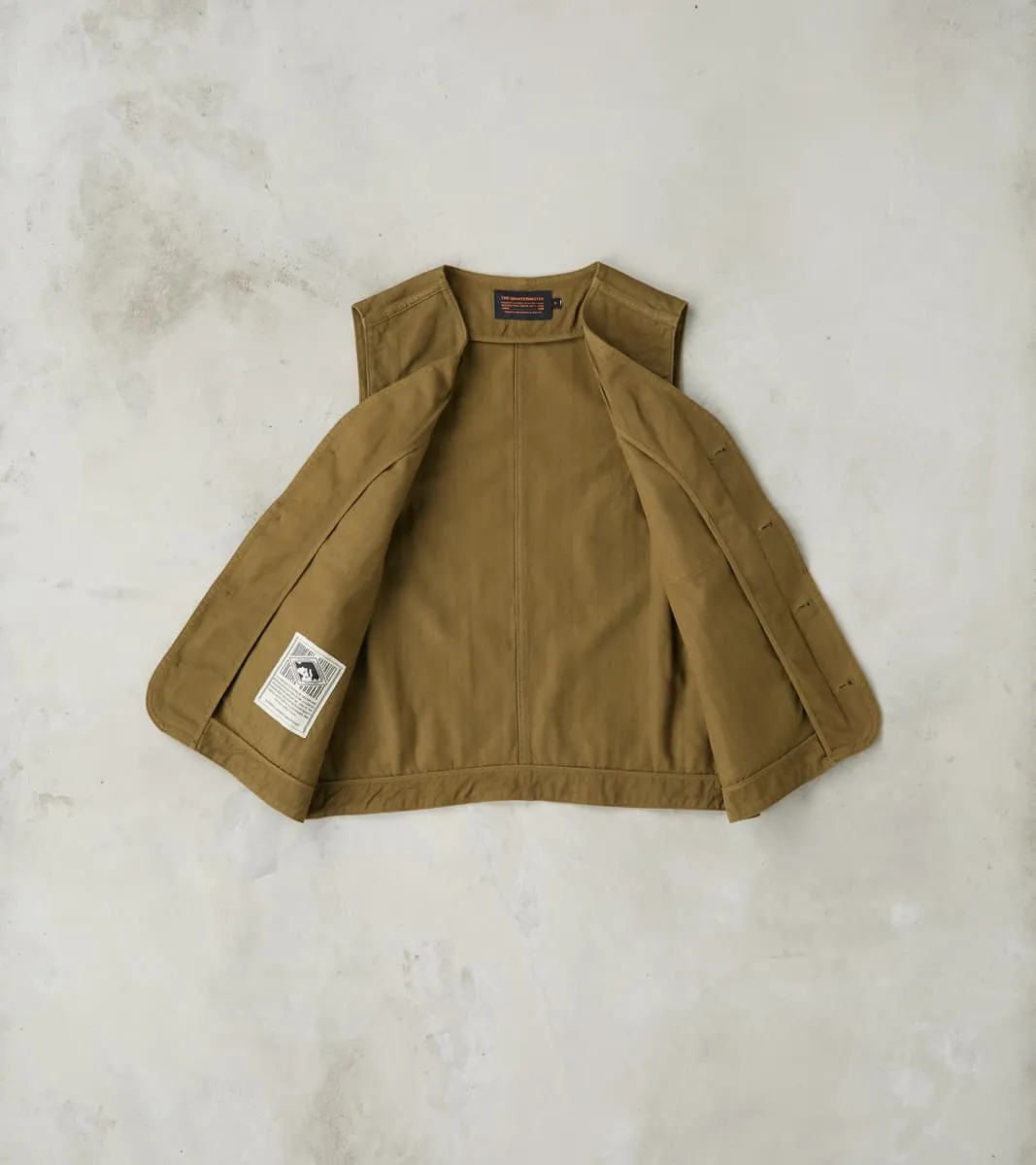 Fisherman Vest - Olive Herringbone Twill sold by Division Road product image thumbnail 3