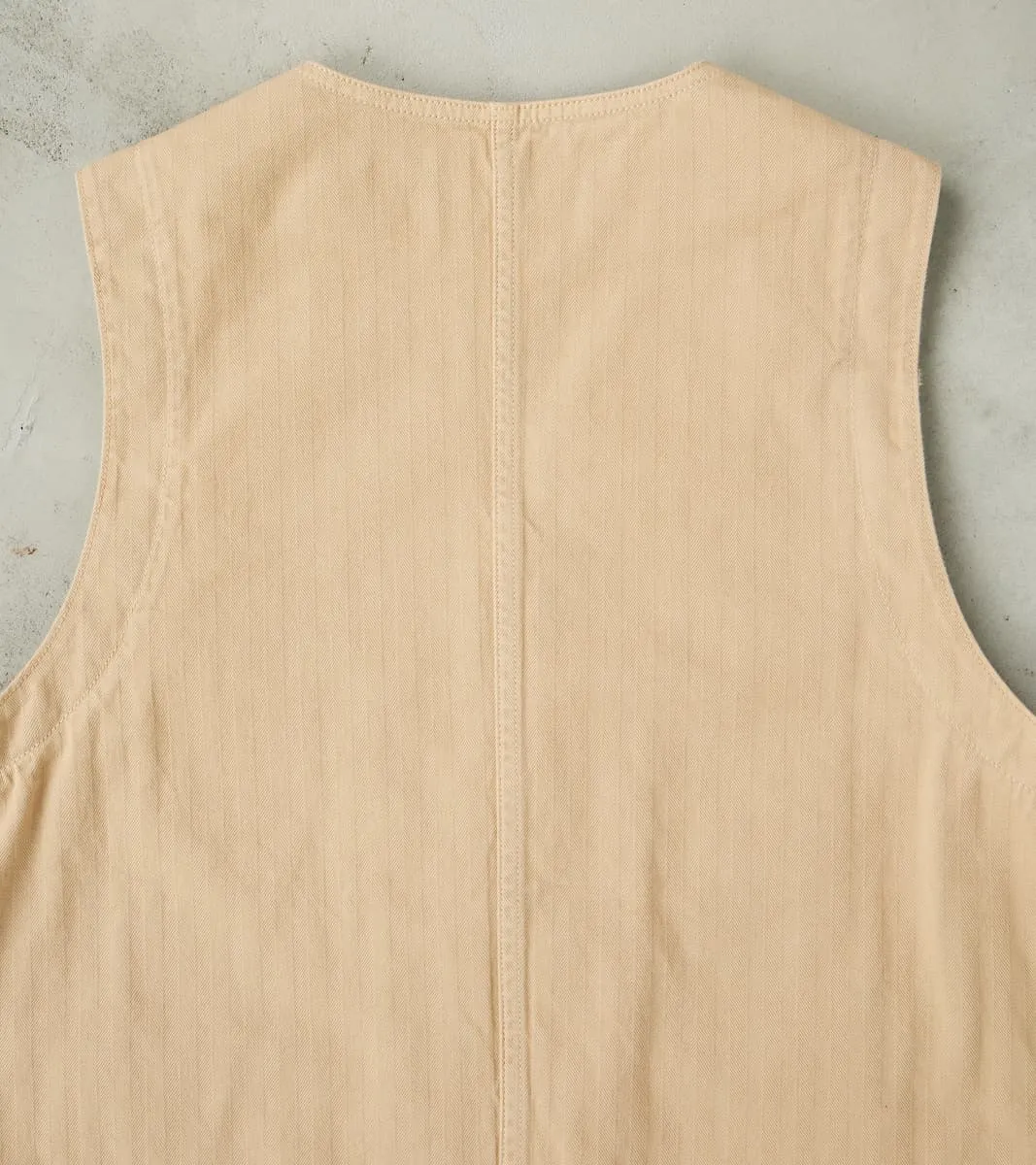 Fisherman Vest - Khaki Herringbone Twill sold by Division Road product image thumbnail 5