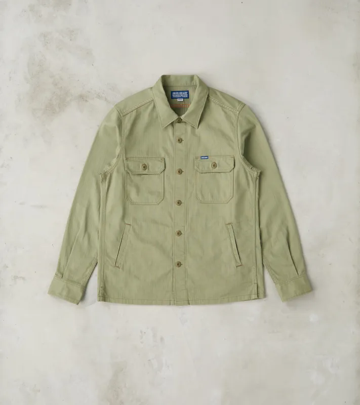 385-ODG - Military CPO Shirt - 9oz Olive Drab Green Herringbone Twill sold by Division Road