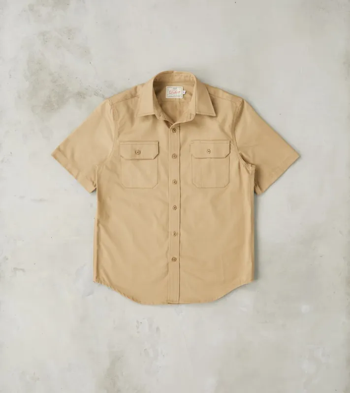Drover Shirt - Japanese Military Canvas - Alvord Khaki sold by Division Road