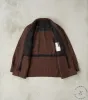 French F-2 Fatigue Jacket - Spence Bryson® Brown Irish Linen Broadcloth sold by Division Road