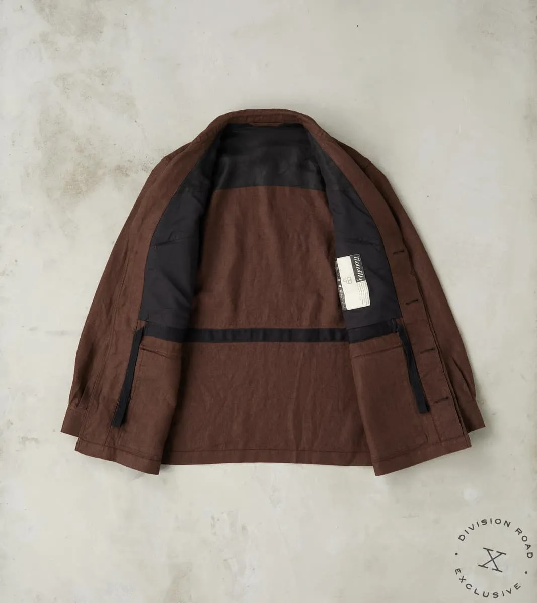 French F-2 Fatigue Jacket - Spence Bryson® Brown Irish Linen Broadcloth sold by Division Road product image thumbnail 3