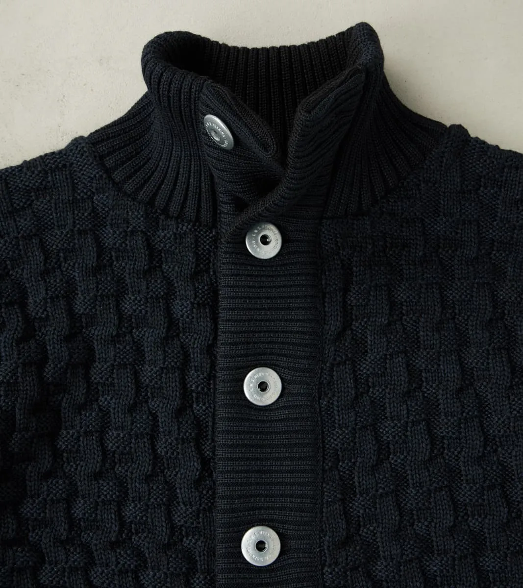 Stark Cardigan - Residual Black Melange sold by Division Road product image thumbnail 3