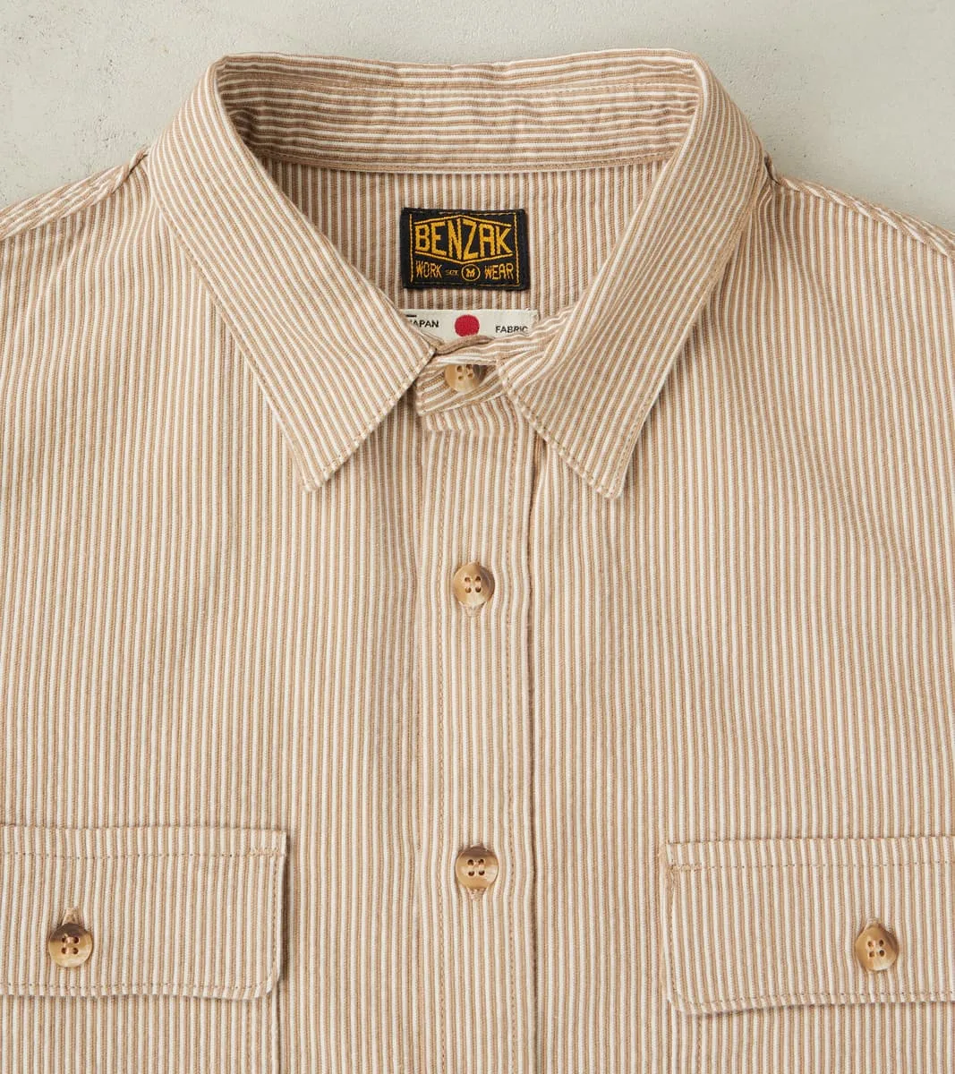 BWS-01 - Work Shirt - 6.5oz Brown Stripe Cord sold by Division Road product image thumbnail 3