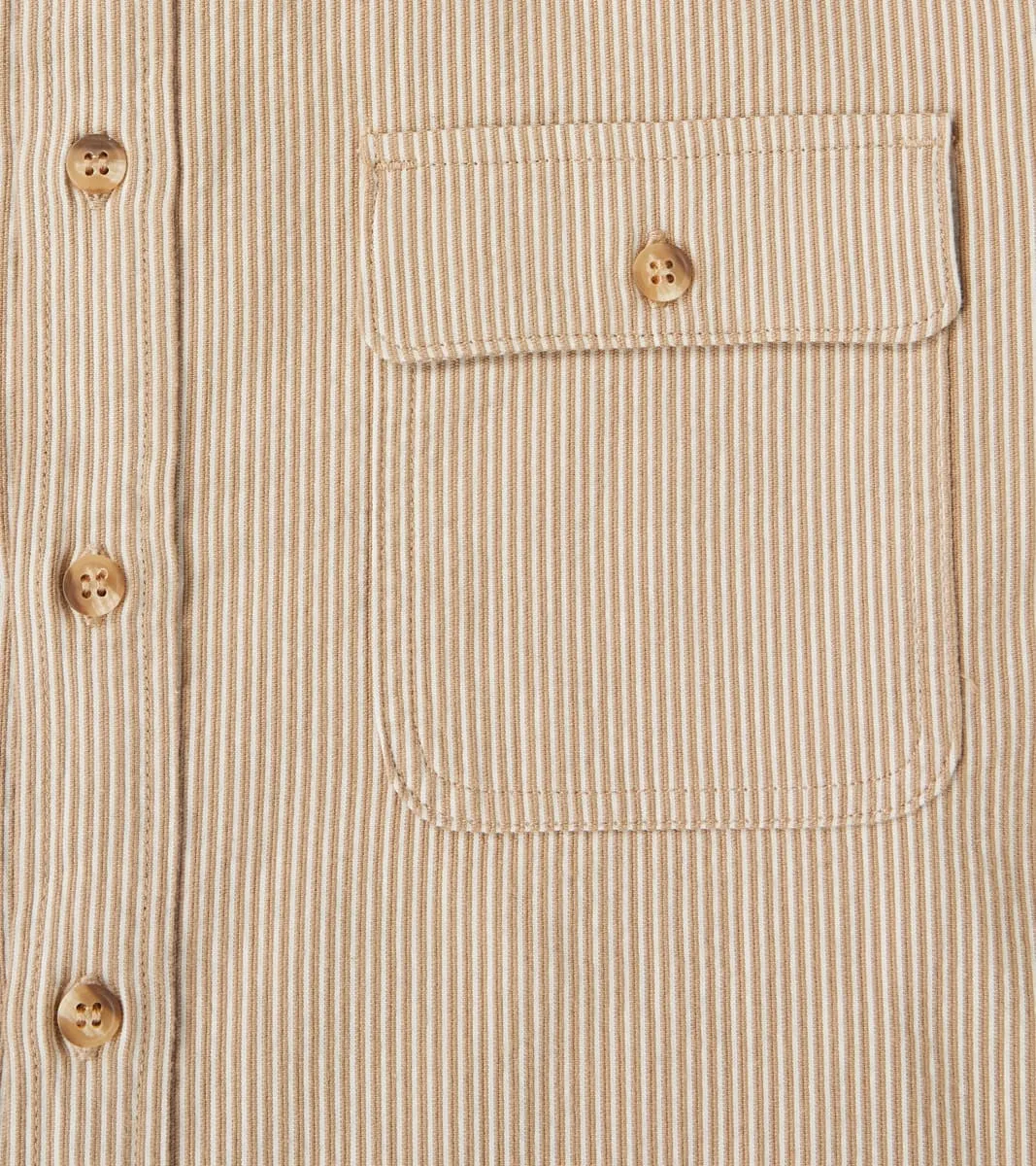 BWS-01 - Work Shirt - 6.5oz Brown Stripe Cord sold by Division Road product image thumbnail 5