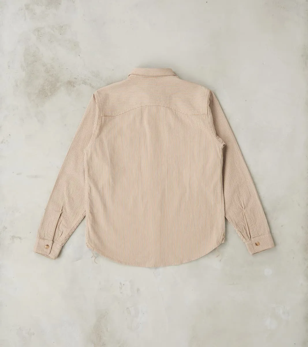 BWS-01 - Work Shirt - 6.5oz Brown Stripe Cord sold by Division Road product image thumbnail 2