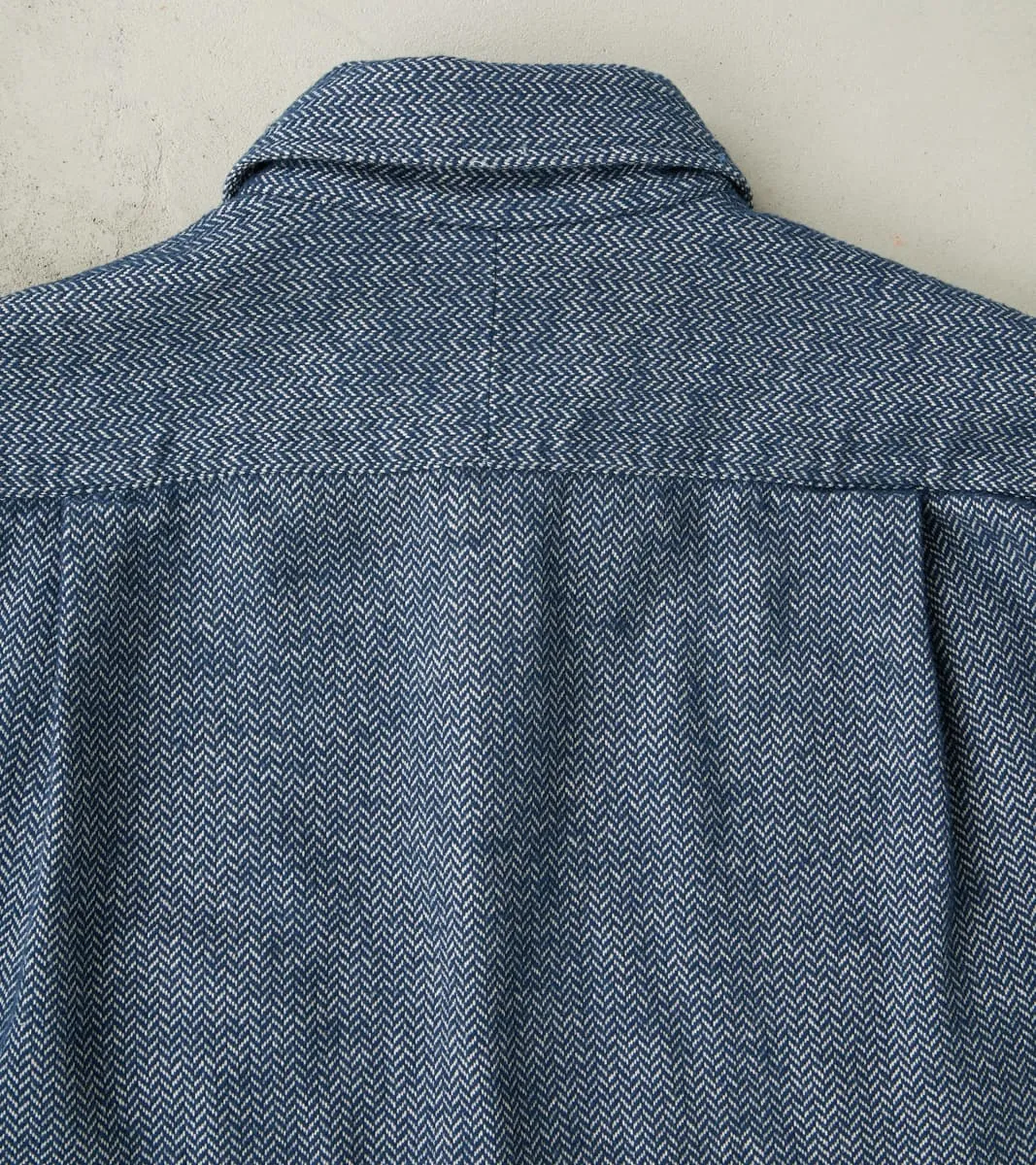 Japanese Herringbone Flannel Camper - Navy sold by Division Road product image thumbnail 4