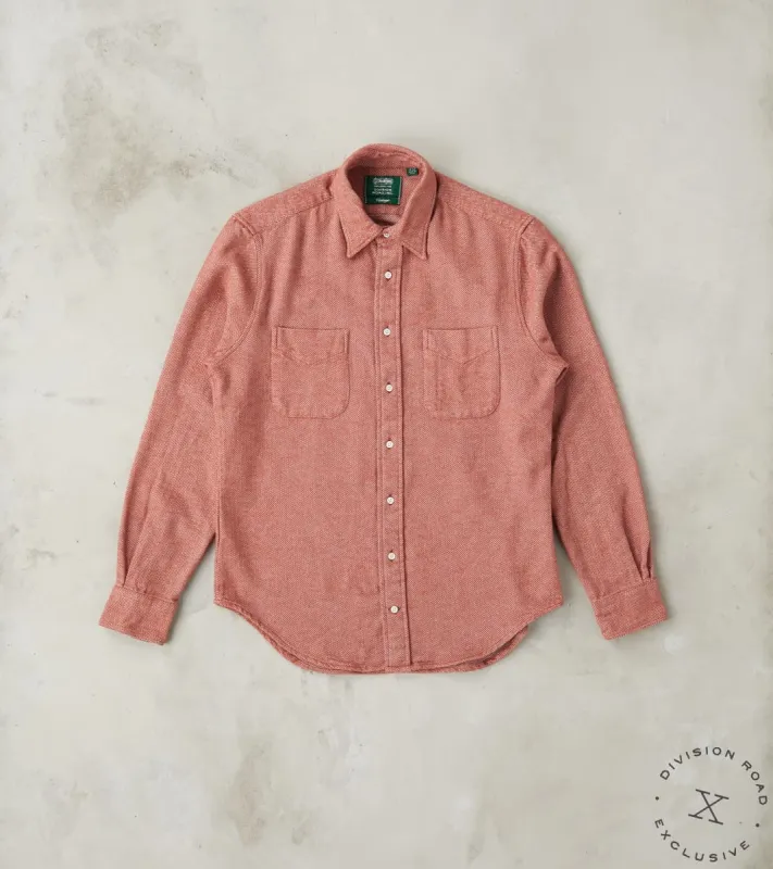 Japanese Herringbone Flannel Camper - Red sold by Division Road