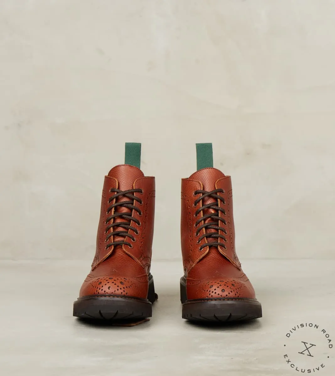 WMNs Stephy Brogue Nomad Boot - Horween Sienna Pioneer Hatch Grain sold by Division Road product image thumbnail 4