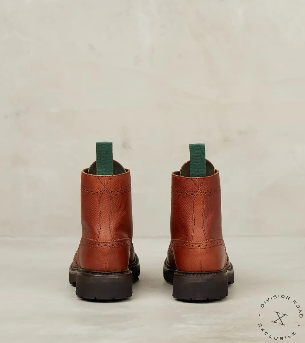 WMNs Stephy Brogue Nomad Boot - Horween Sienna Pioneer Hatch Grain sold by Division Road product image thumbnail 5