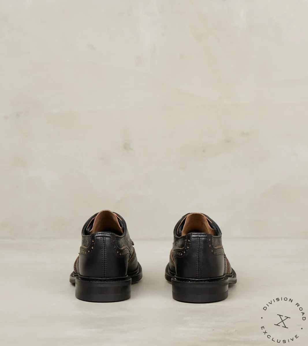 WMNs Anne Brogue City Derby - Horween Black Floral CXL sold by Division Road product image thumbnail 5