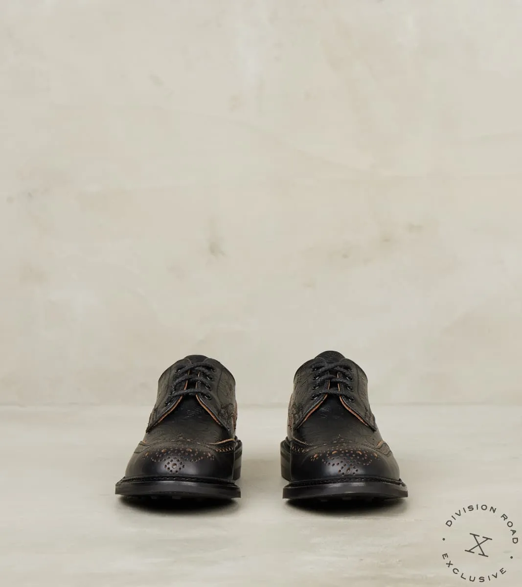 WMNs Anne Brogue City Derby - Horween Black Floral CXL sold by Division Road product image thumbnail 4