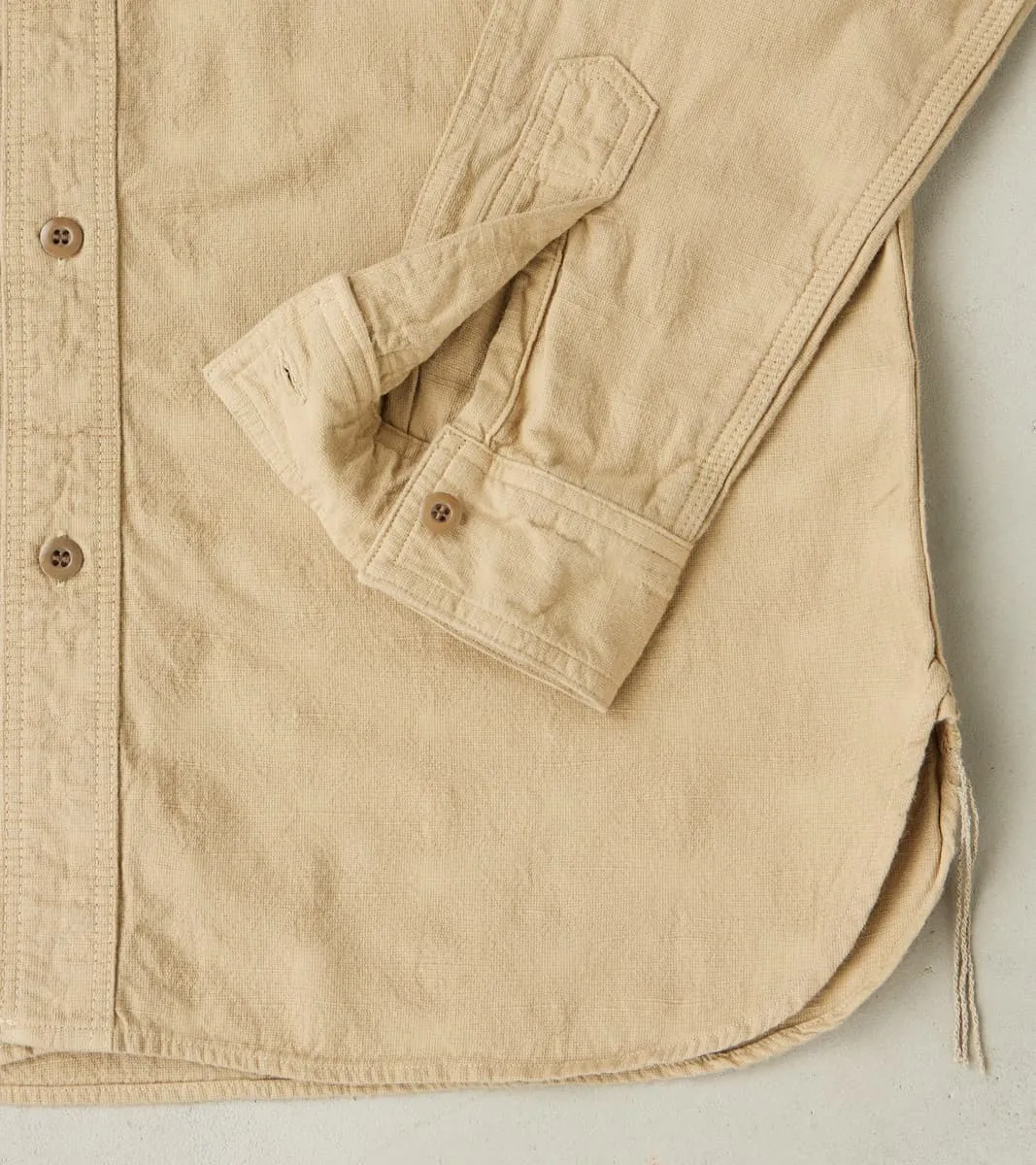 SSS25-ATW Beige Tropical Weather Dobby Shirt sold by Division Road product image thumbnail 5