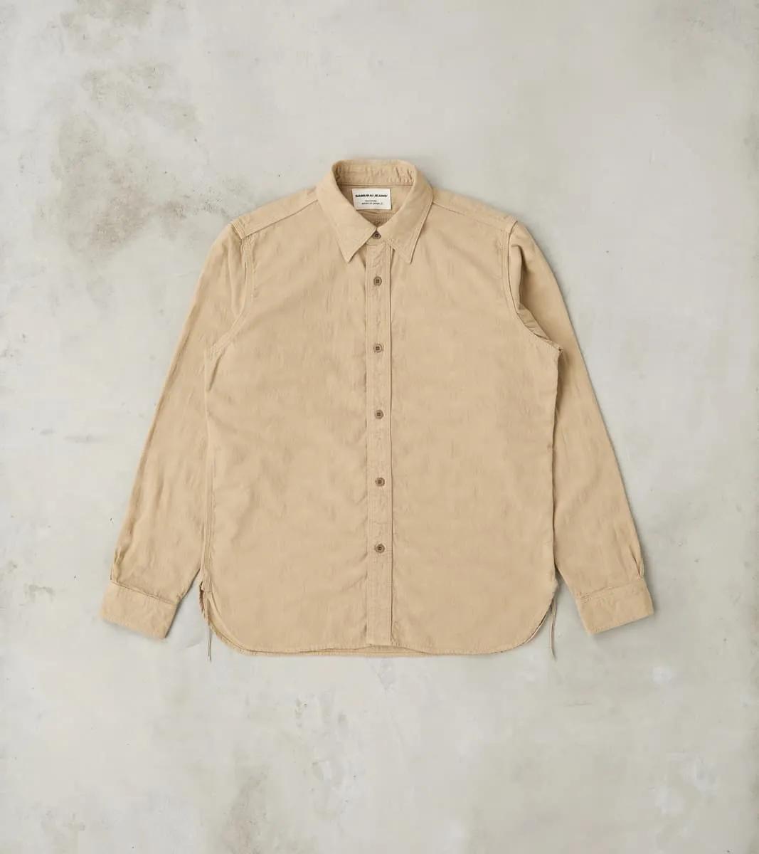 SSS25-ATW Beige Tropical Weather Dobby Shirt sold by Division Road