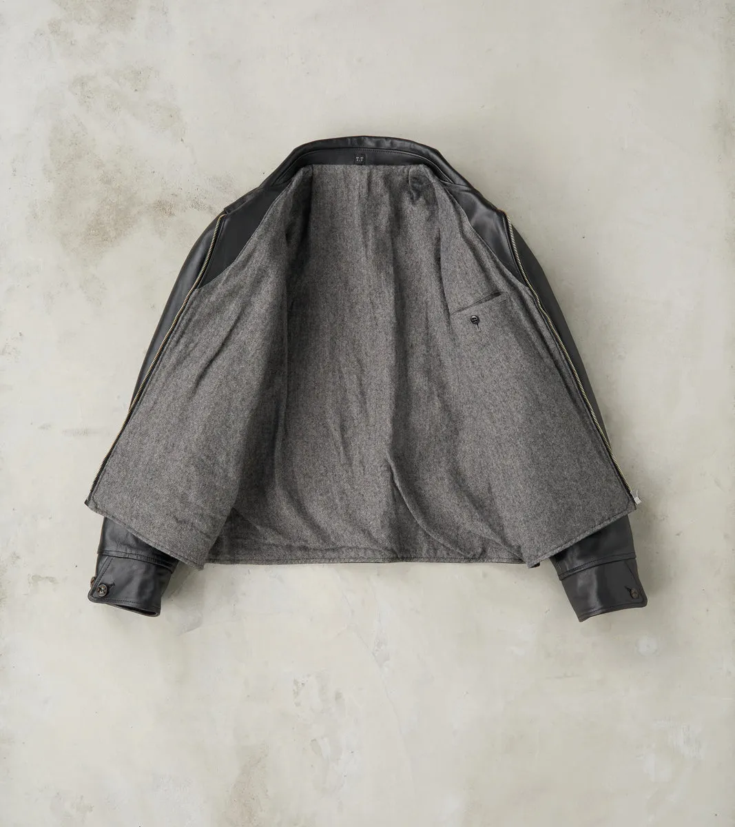 Lot. 802 Cossack Leather Jacket - Veg-Tan Horsehide - Black sold by Division Road product image thumbnail 3