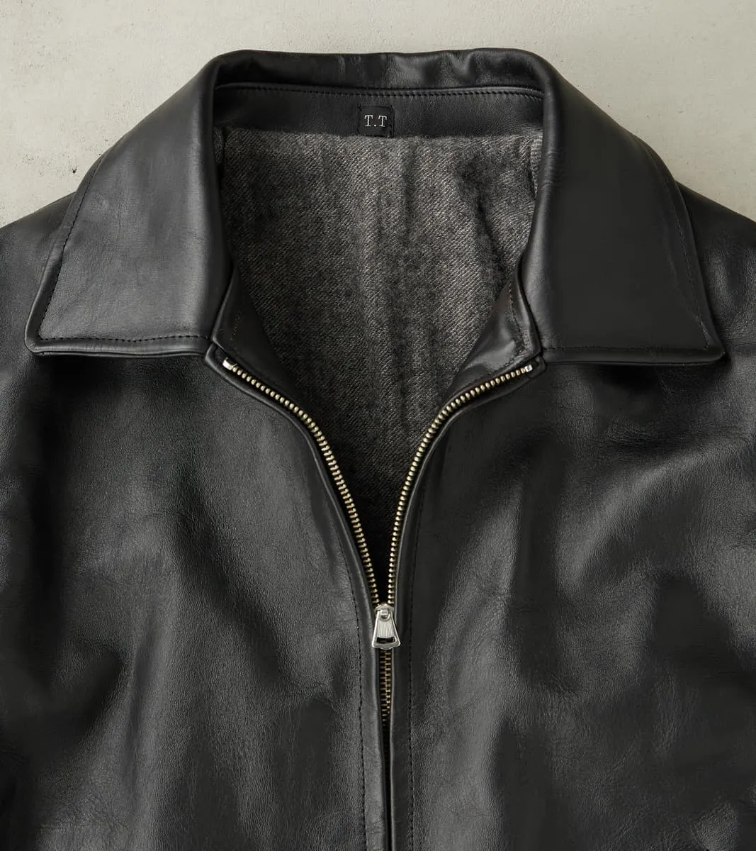 Lot. 802 Cossack Leather Jacket - Veg-Tan Horsehide - Black sold by Division Road product image thumbnail 4