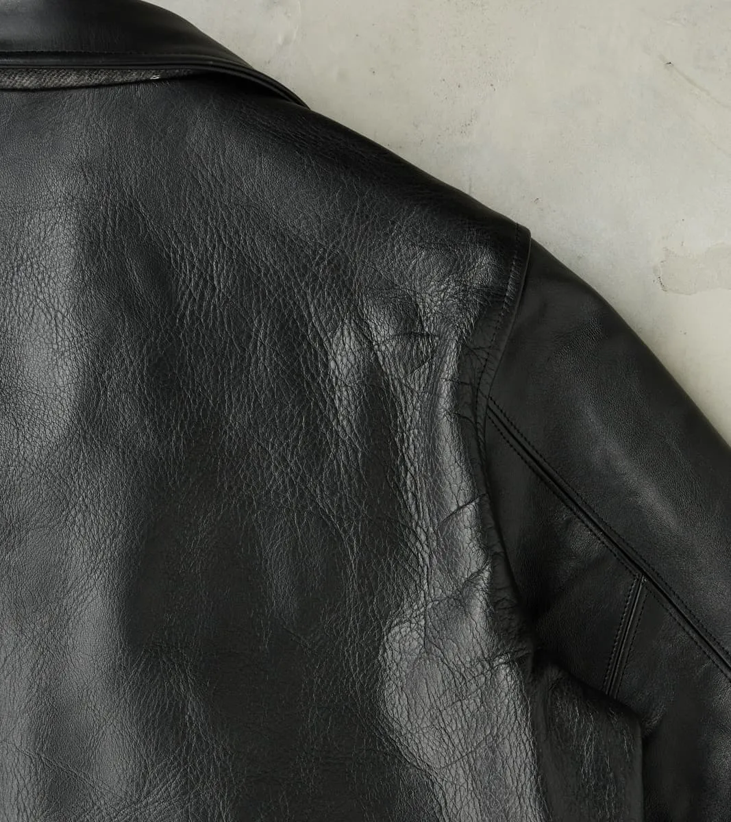 Lot. 802 Cossack Leather Jacket - Veg-Tan Horsehide - Black sold by Division Road product image thumbnail 5