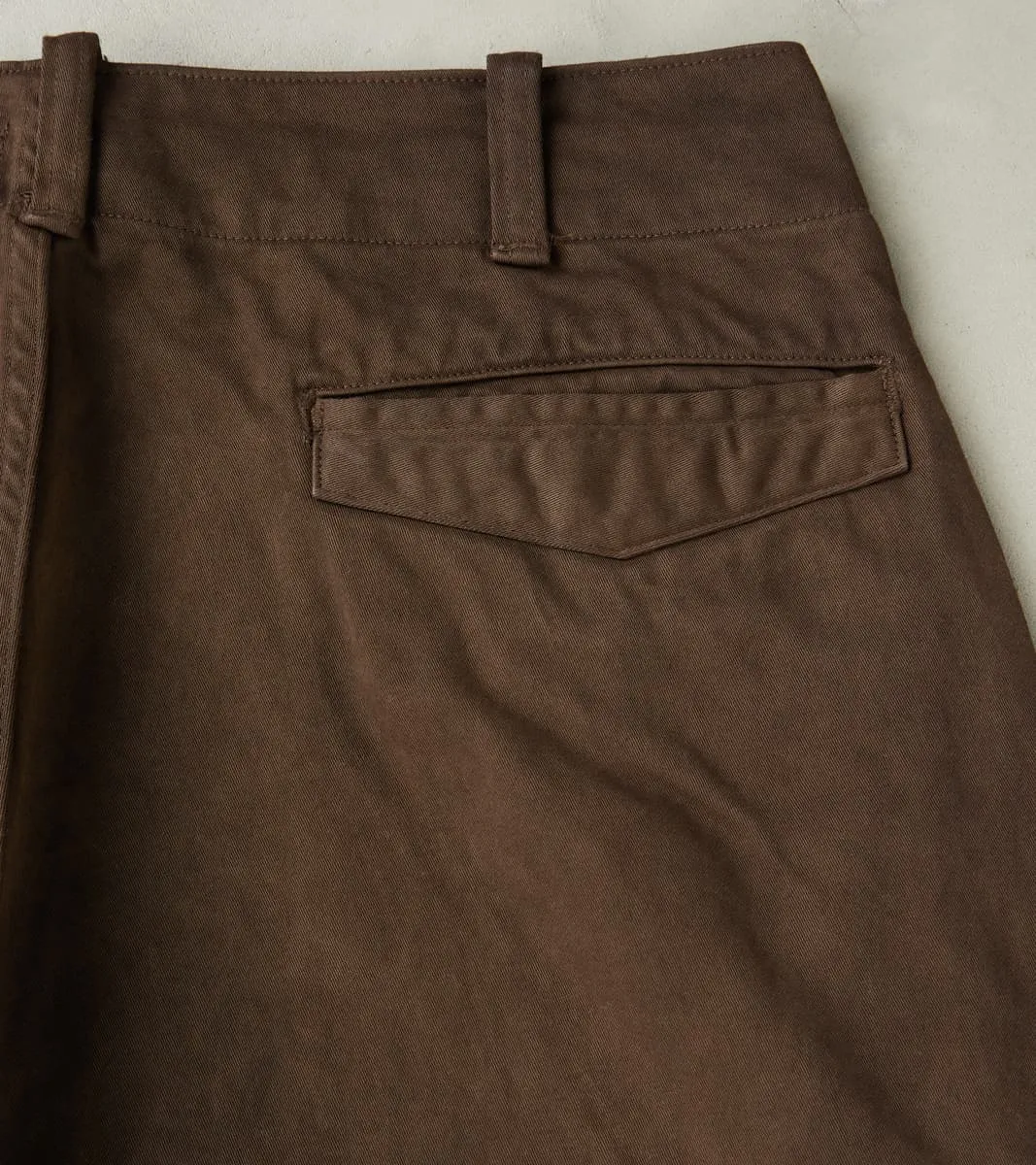 Lot. 202 Engineer Trousers - Chino Cloth - Mud Dyed Brown sold by Division Road product image thumbnail 3