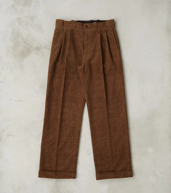 Lot. 201 Work Trousers - Tweeduroy - Melange Brown sold by Division Road