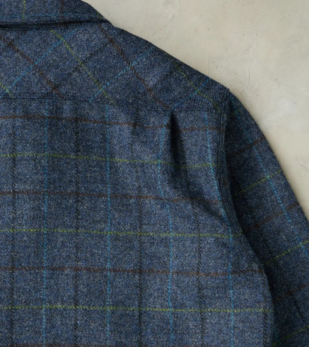 Benson - Abraham Moon® Shetland Estate Tweed - Navy Check sold by Division Road product image thumbnail 4