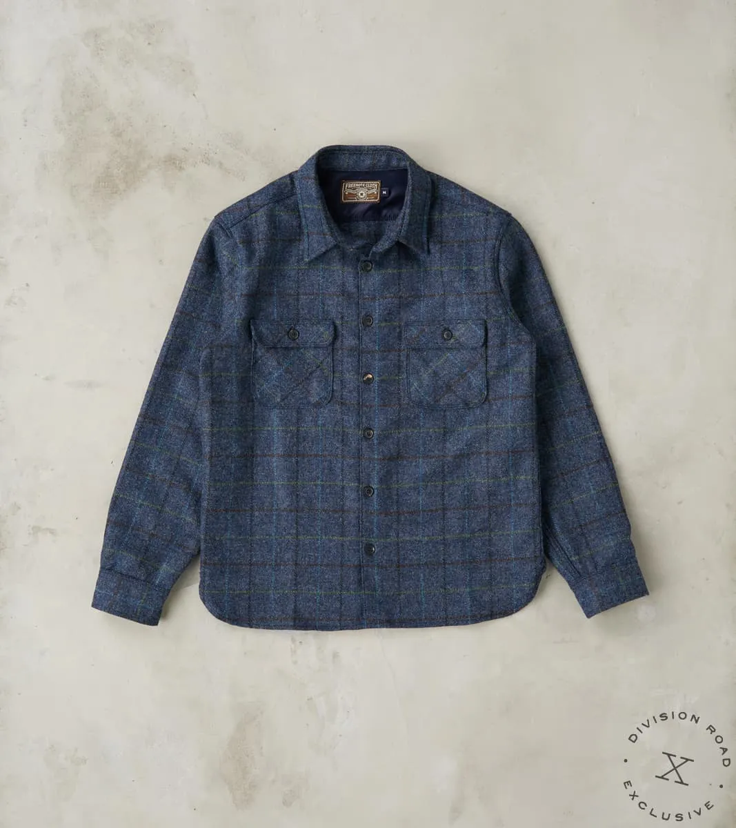 Benson - Abraham Moon® Shetland Estate Tweed - Navy Check sold by Division Road