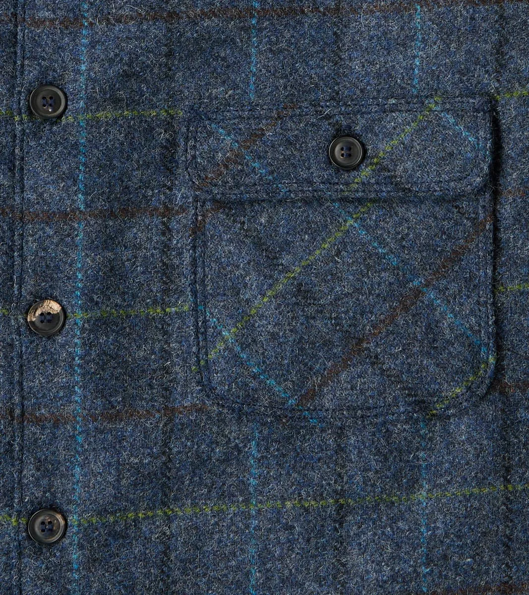 Benson - Abraham Moon® Shetland Estate Tweed - Navy Check sold by Division Road product image thumbnail 5