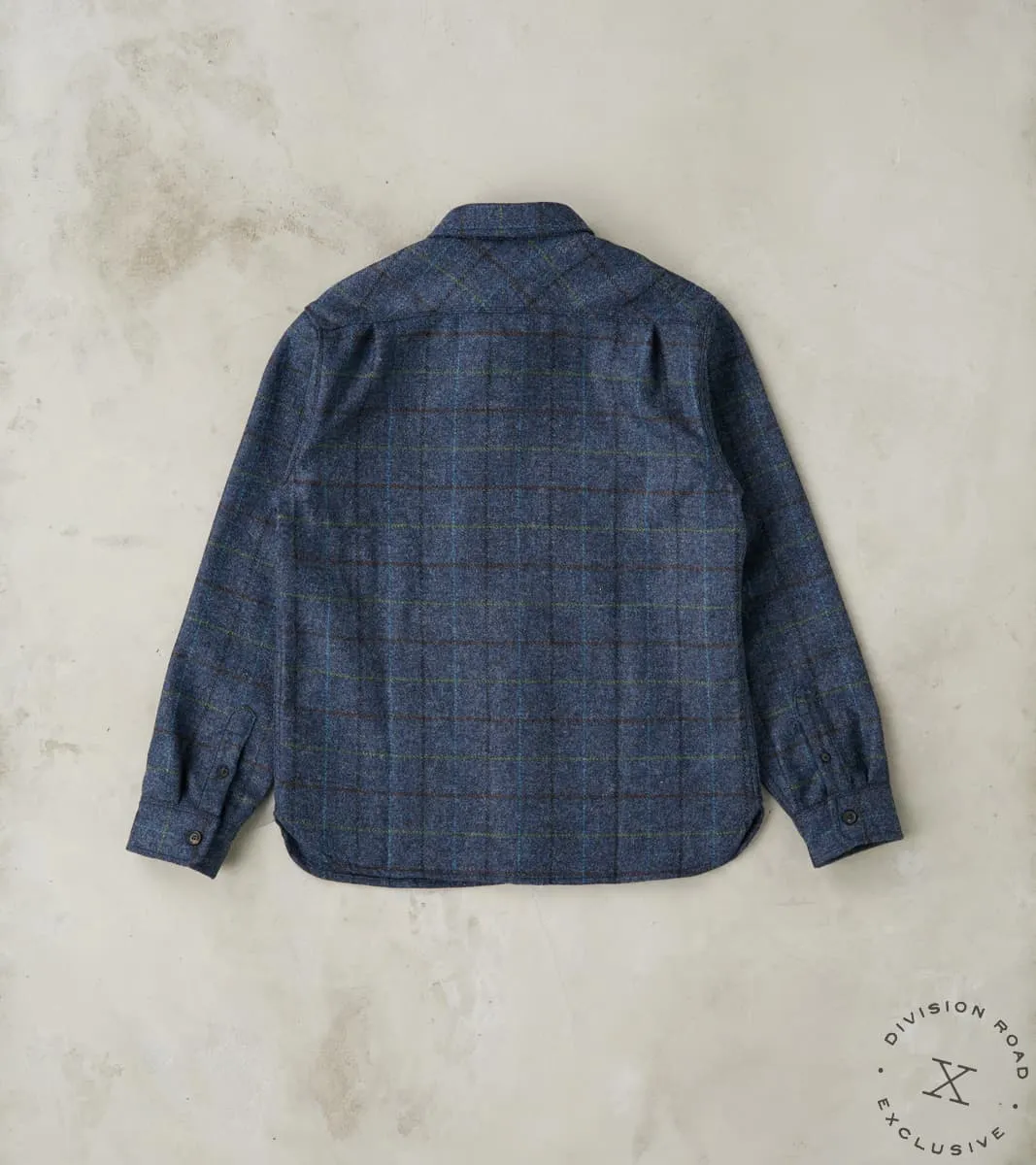 Benson - Abraham Moon® Shetland Estate Tweed - Navy Check sold by Division Road product image thumbnail 2