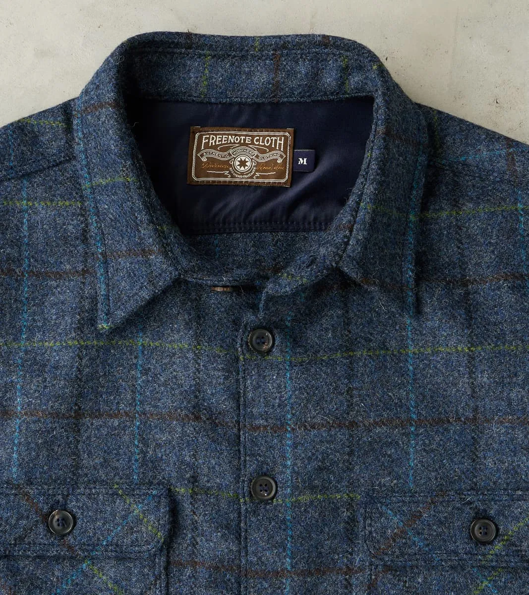 Benson - Abraham Moon® Shetland Estate Tweed - Navy Check sold by Division Road product image thumbnail 3