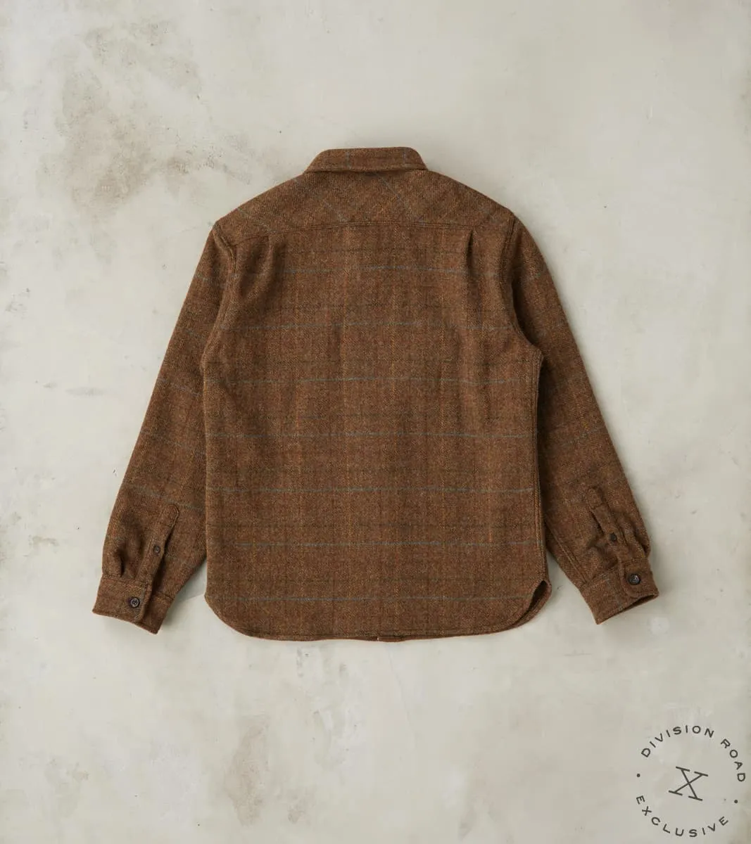 Benson - Abraham Moon® Shetland Estate Tweed - Olive Check sold by Division Road product image thumbnail 2