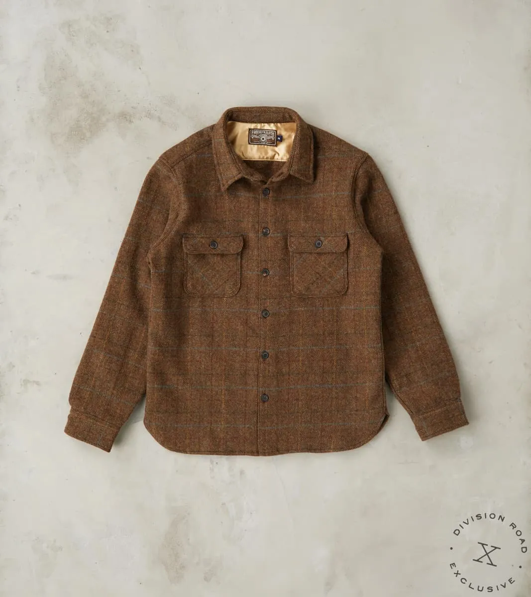 Benson - Abraham Moon® Shetland Estate Tweed - Olive Check sold by Division Road