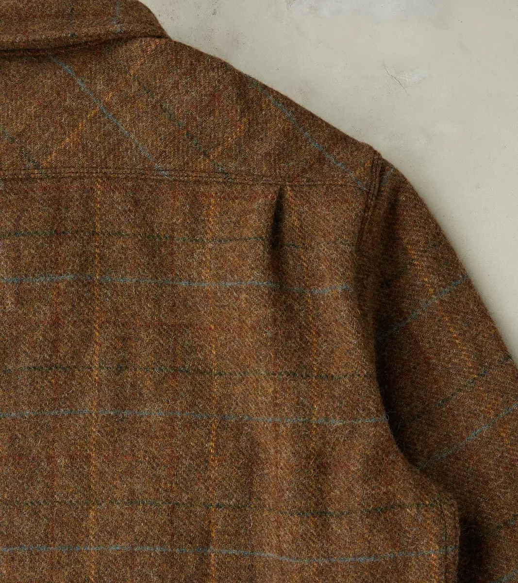 Benson - Abraham Moon® Shetland Estate Tweed - Olive Check sold by Division Road product image thumbnail 4