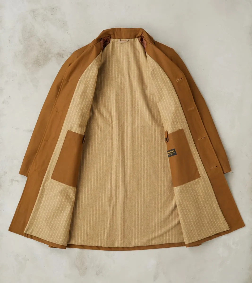 Groove 670 Raglan Trench Coat - Khaki Waterproof Waxed Canvas sold by Division Road product image thumbnail 3