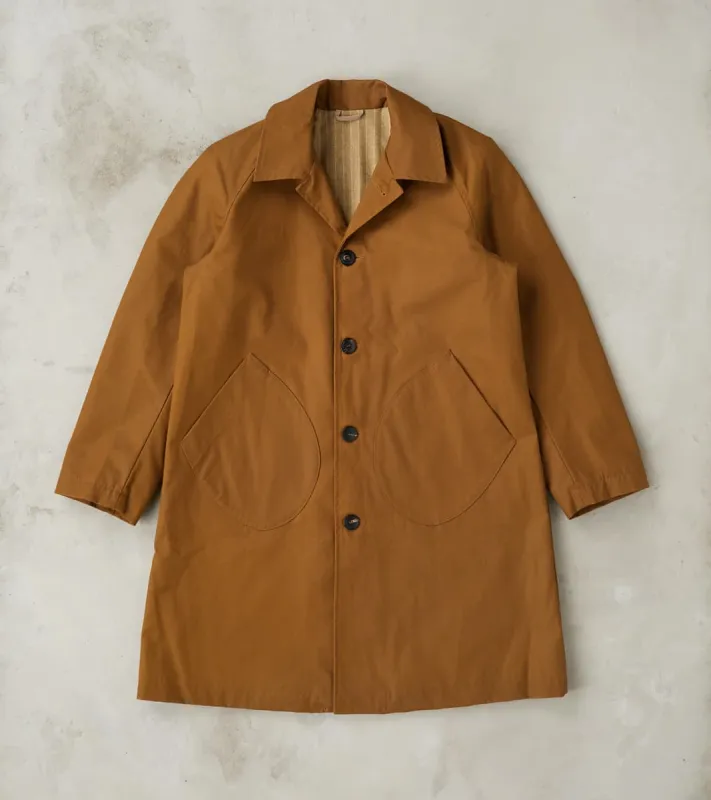 Groove 670 Raglan Trench Coat - Khaki Waterproof Waxed Canvas sold by Division Road