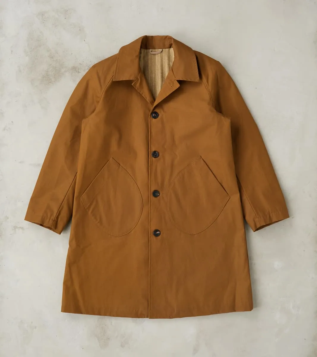 Groove 670 Raglan Trench Coat - Khaki Waterproof Waxed Canvas sold by Division Road