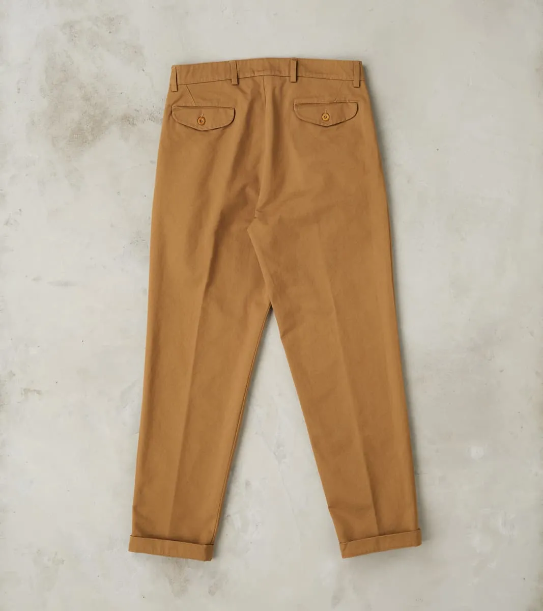 Enfield 121 Chino Trouser - Pleated Tapered - Beige Twill sold by Division Road product image thumbnail 2
