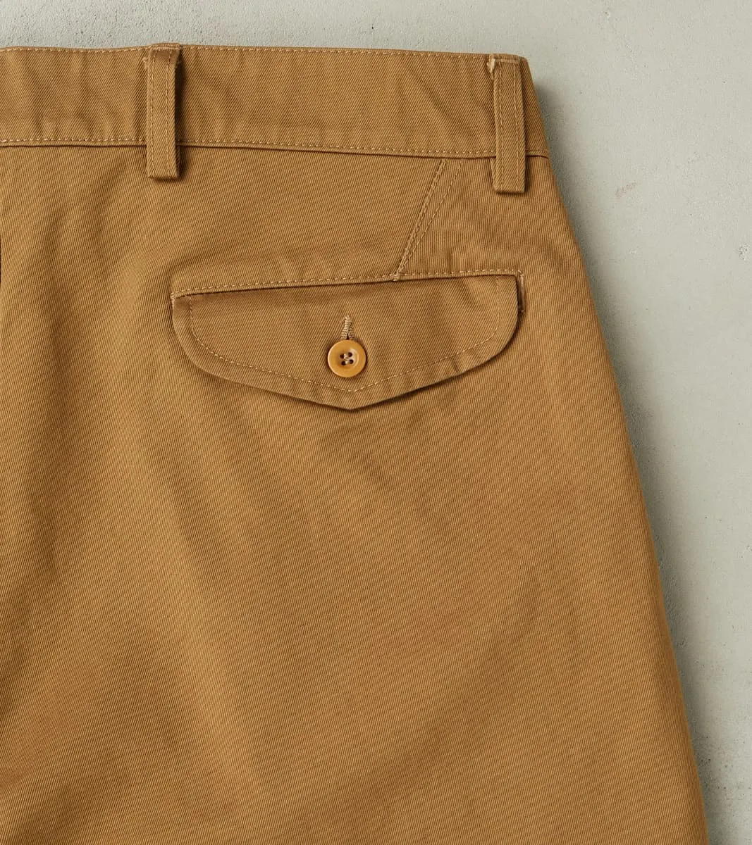 Enfield 121 Chino Trouser - Pleated Tapered - Beige Twill sold by Division Road product image thumbnail 3