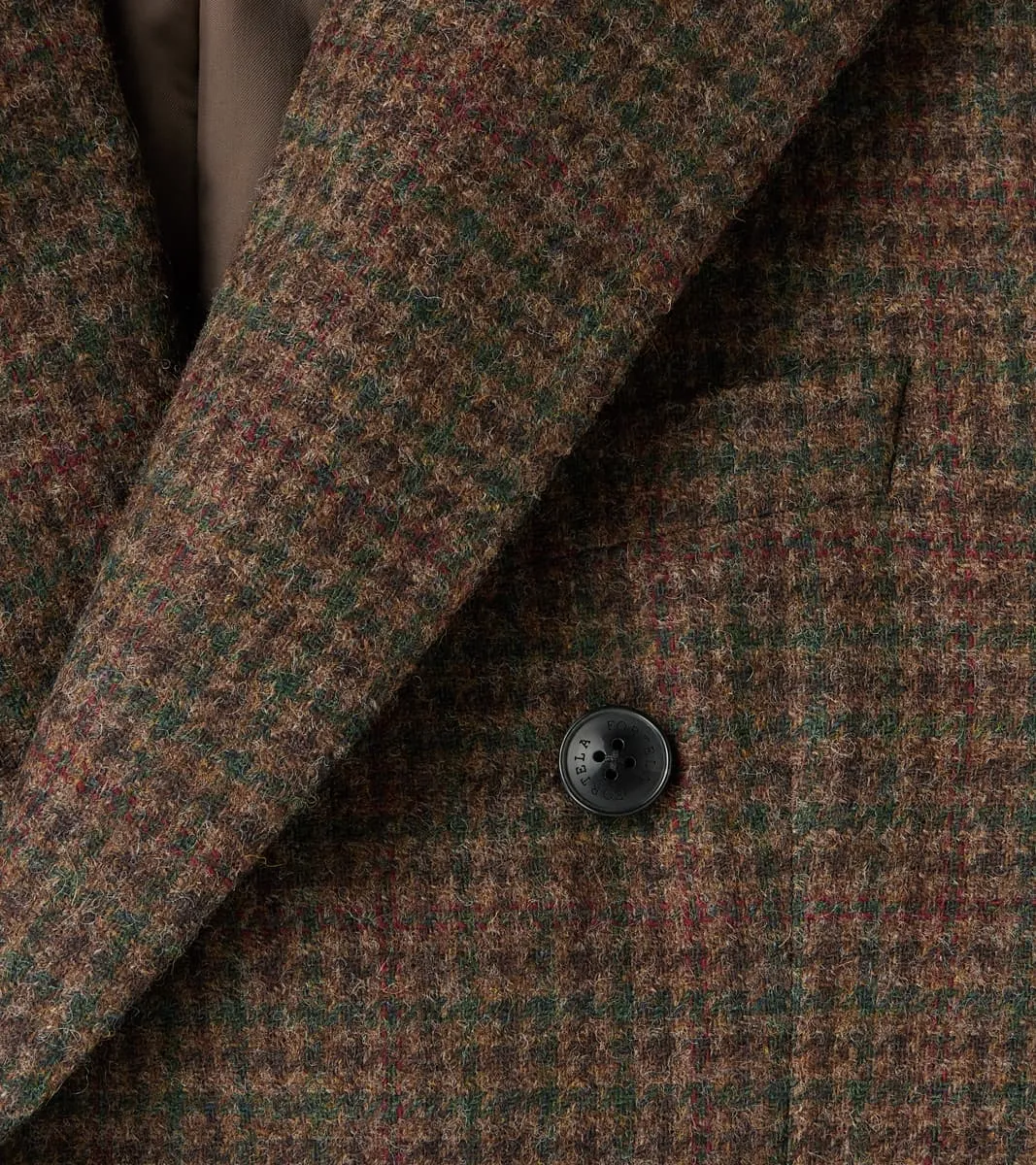Corrado Double Breasted Jacket - Earth Shetland Houndstooth Check sold by Division Road product image thumbnail 5