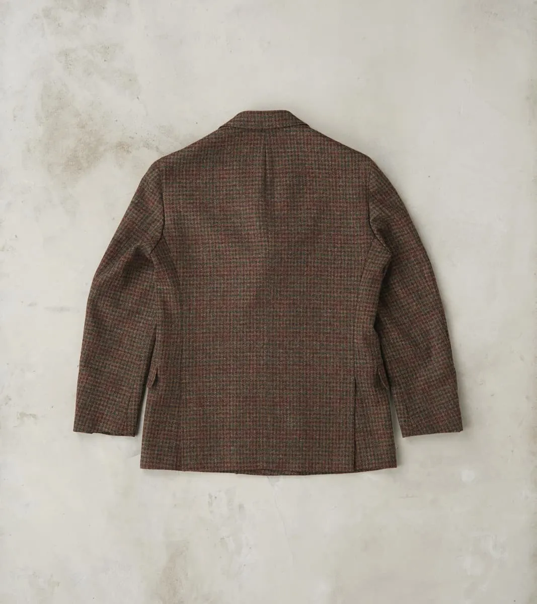 Corrado Double Breasted Jacket - Earth Shetland Houndstooth Check sold by Division Road product image thumbnail 2