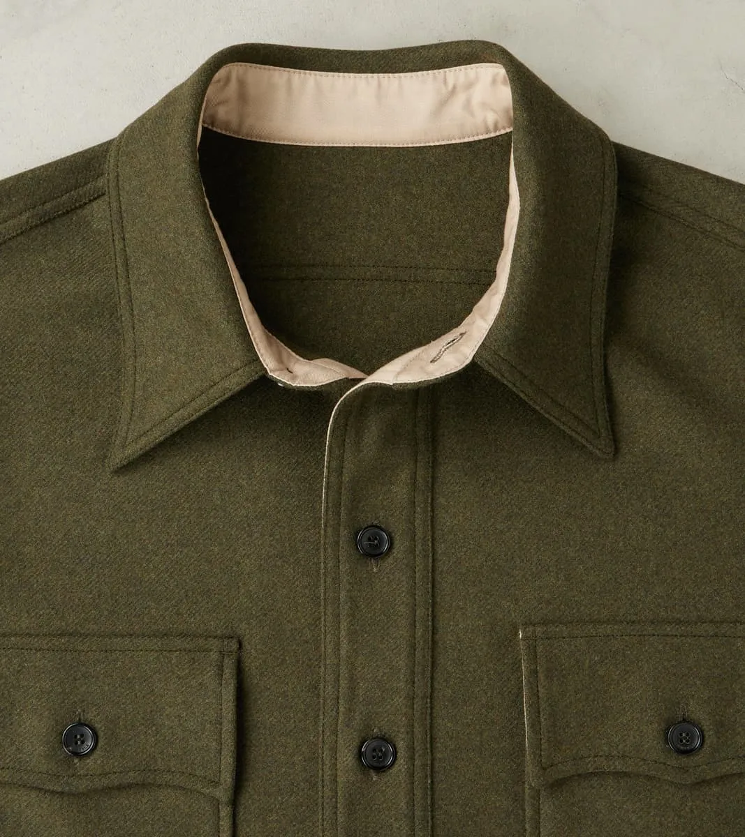 CPO 2.0 Shirt - Forest Green Wool Twill sold by Division Road product image thumbnail 4