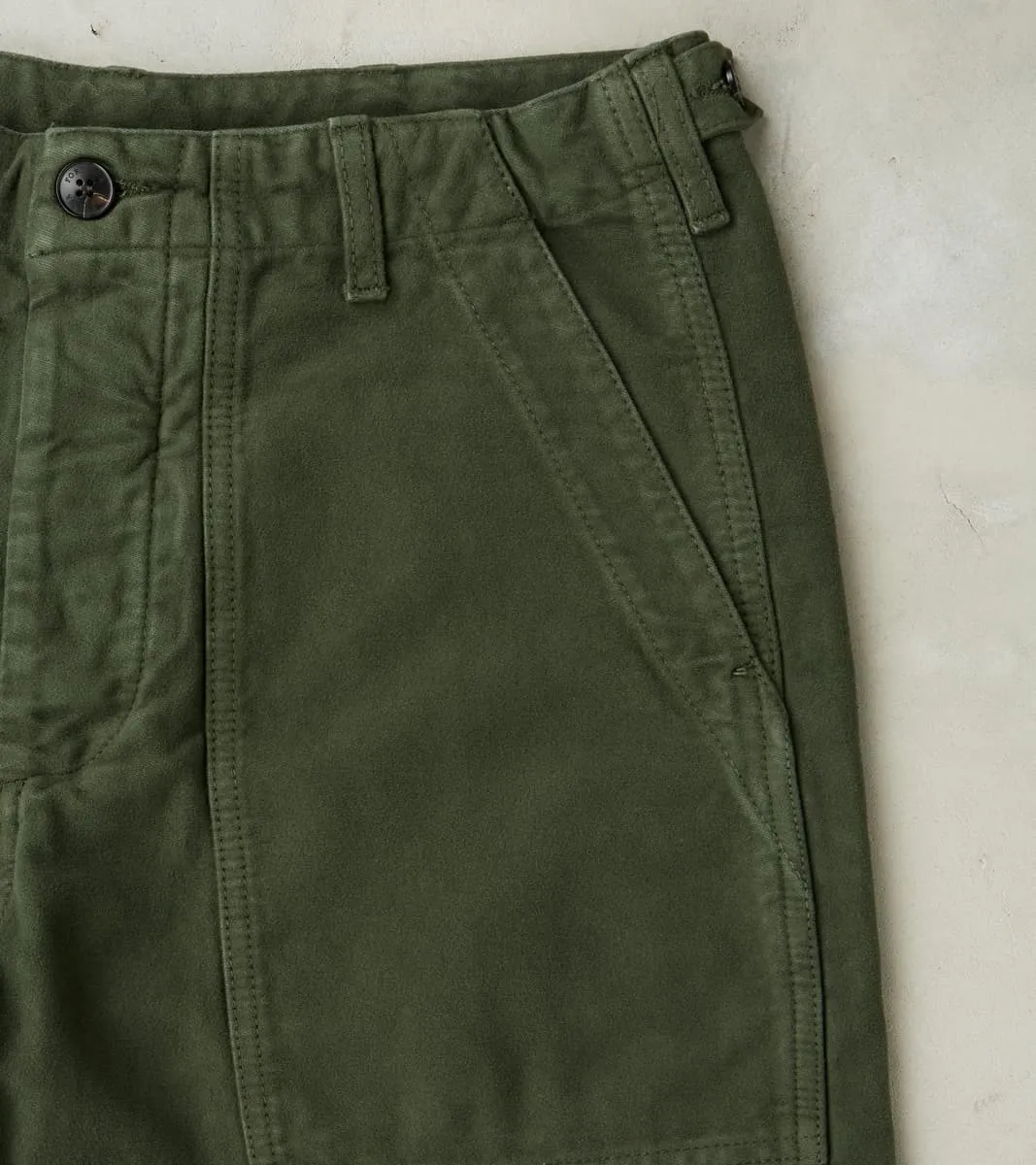 New Fatigue Trouser - Forest Green Garment Dyed Moleskin sold by Division Road product image thumbnail 4