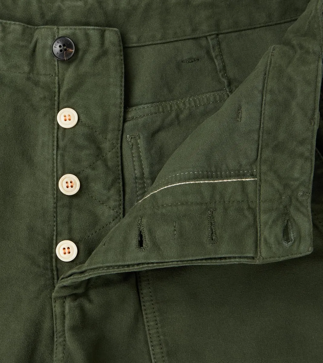 New Fatigue Trouser - Forest Green Garment Dyed Moleskin sold by Division Road product image thumbnail 5