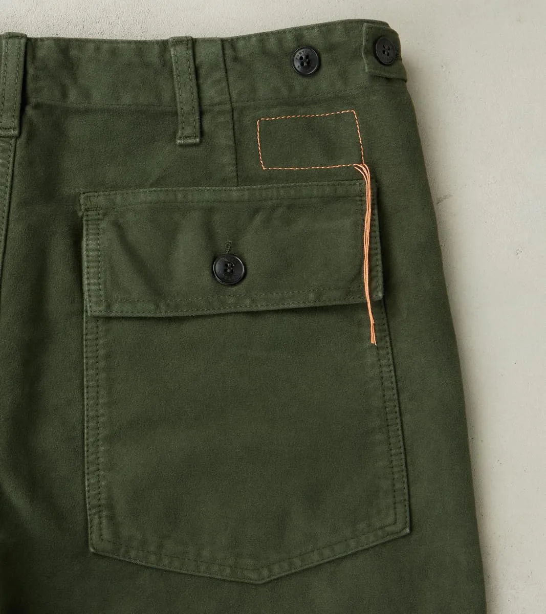 New Fatigue Trouser - Forest Green Garment Dyed Moleskin sold by Division Road product image thumbnail 3