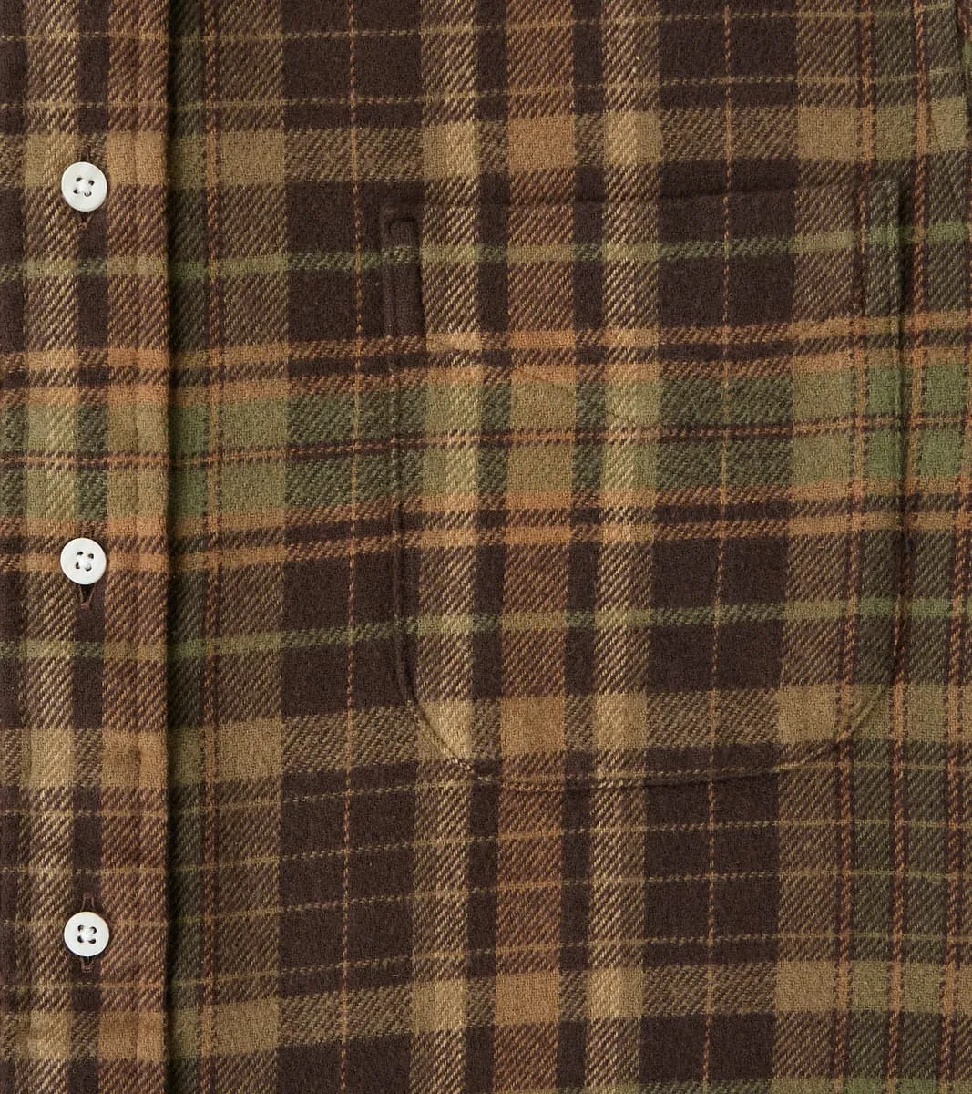 Brushed Winter Madras Check Flannel - Olive & Brown sold by Division Road product image thumbnail 5